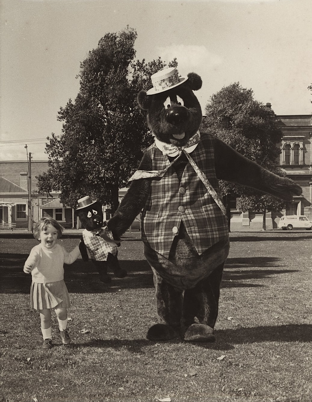 Girl and Humphrey B. Bear